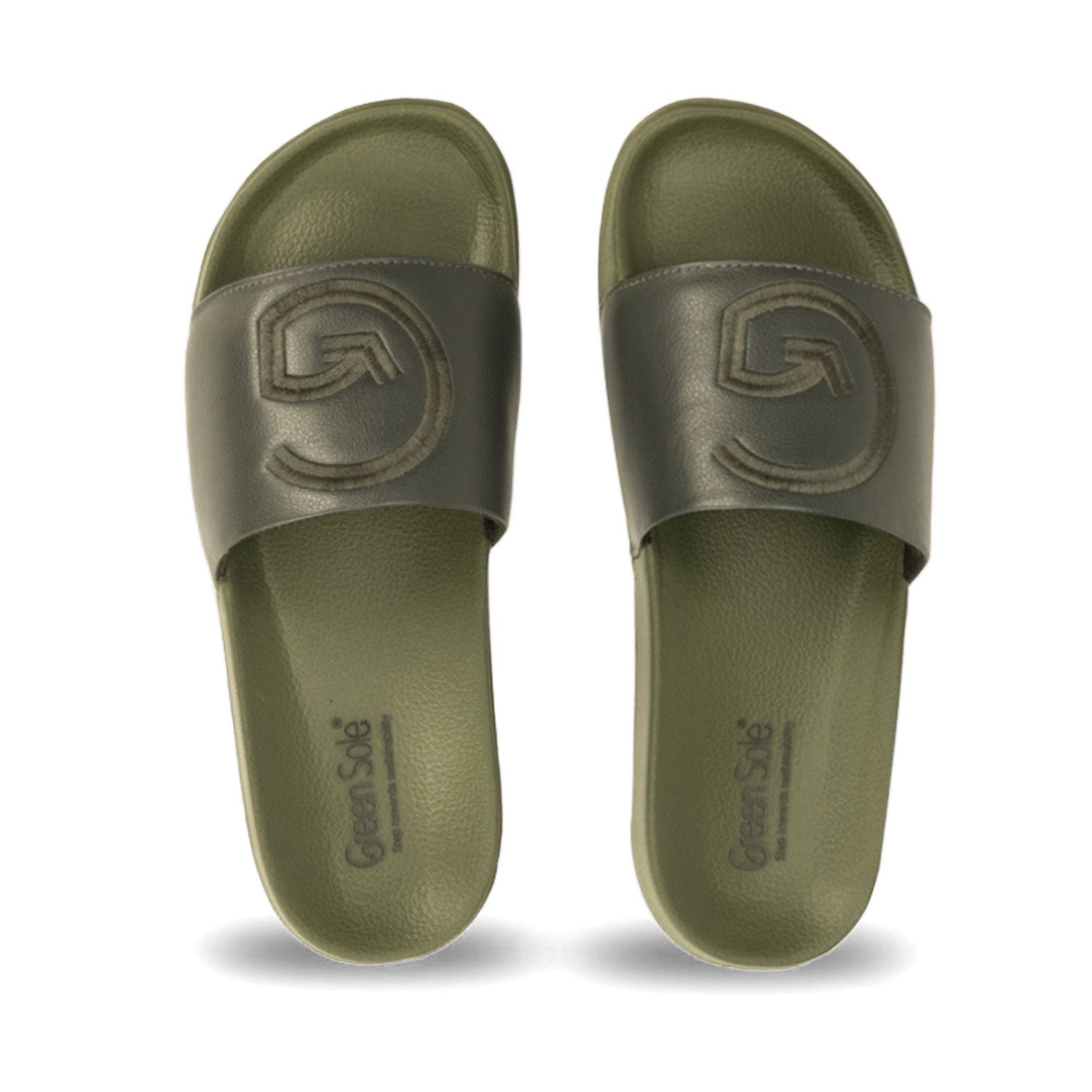 Slider Nature Greensole Slide Nature Mens Slider | Olive Green Sliders– GreenSole
