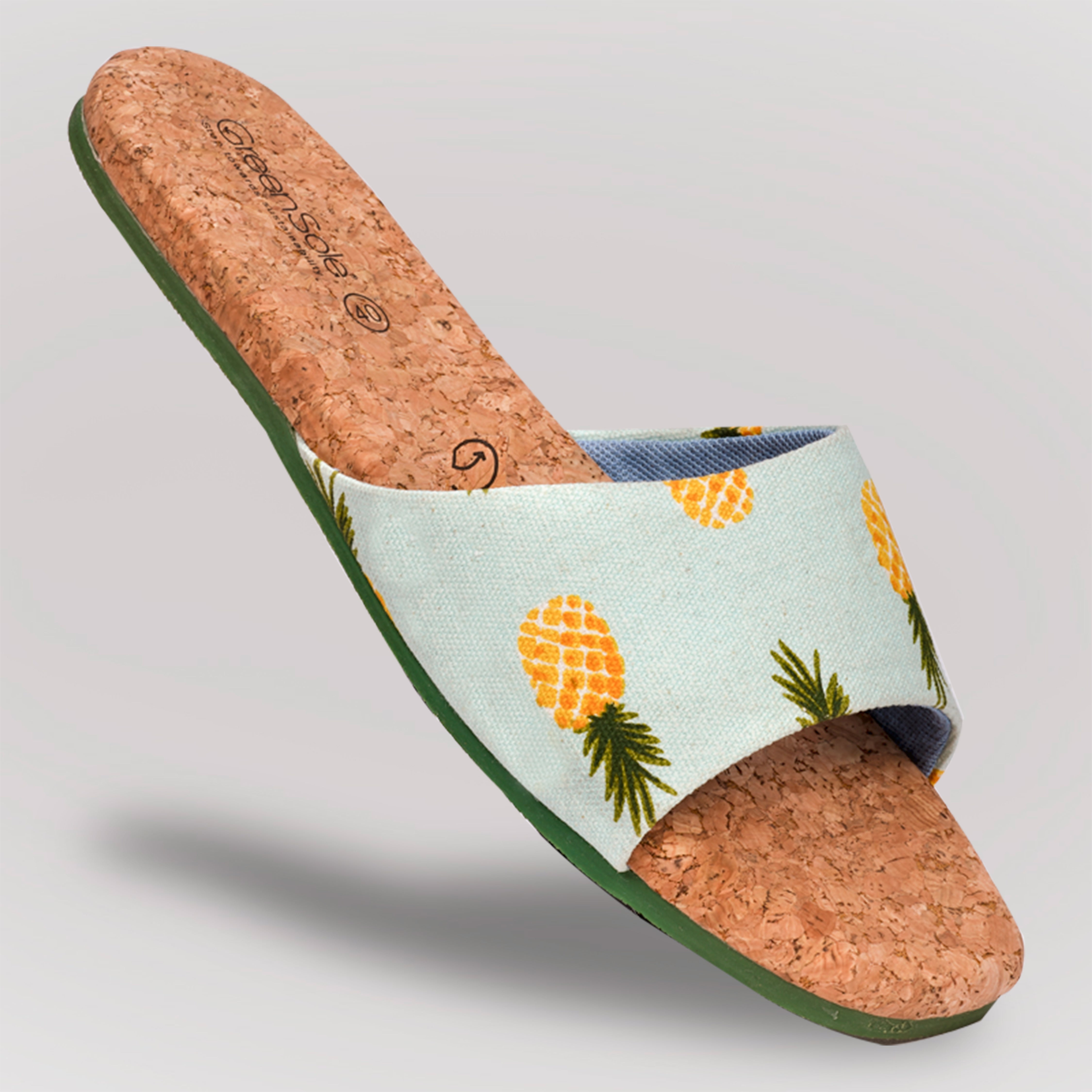 GREENSOLE SUNSHINE PINEAPPLE WOMENS SANDAL FLIP FLOP GreenSole